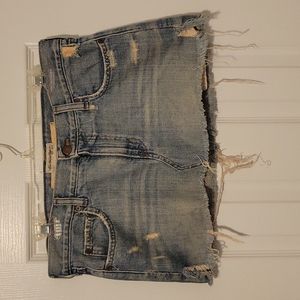 Denim mini skirt